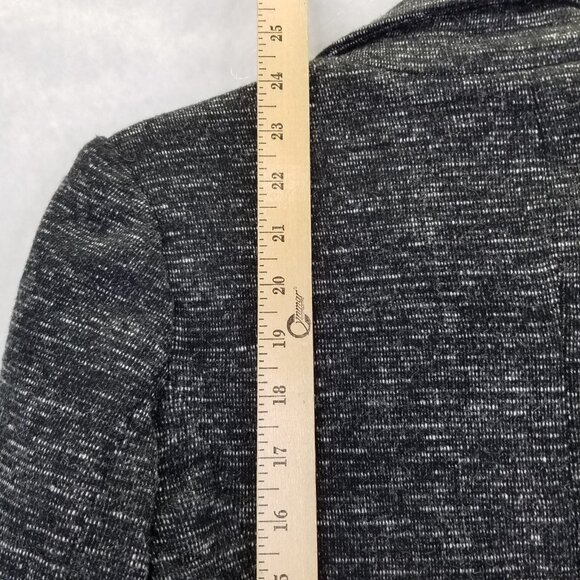Cartonnier Anthropologie Blazer Sz S Black Gray White Static Tweed Jacket Lined - Picture 12 of 15